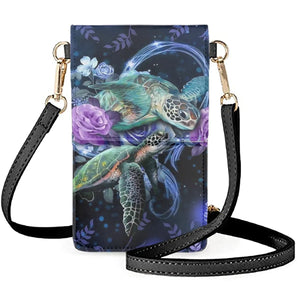 Coloranimal Turtle Diamond Rose Tone Ladies Vacation Waterproof Phone Bag