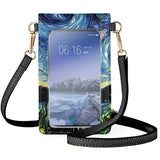 Coloranimal Chihuahua Wallet Phone Bag, Van Gogh Starry Oil Painting