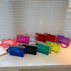 Colorful Acrylic Clutch Bag For Evening Party