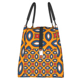 Colorful African Ankara Pattern Insulated Lunch Bag for Women