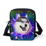 Colorful Animal Print Messenger Bag for Students Casual Ladies