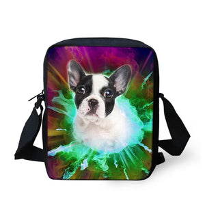 Colorful Animal Print Messenger Bag for Students Casual Ladies