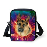 Colorful Animal Print Messenger Bag for Students Casual Ladies