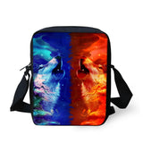 Colorful Animal Print Messenger Bag for Students Casual Ladies