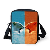 Colorful Animal Print Messenger Bag for Students Casual Ladies