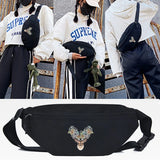 Colorful Bear Print Waist Bag Outdoor Sports Fashion Chest Pouch