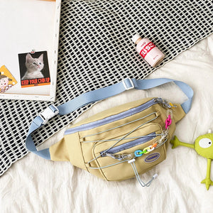 Colorful Chain Waist Bag Waterproof Nylon Fanny Pack