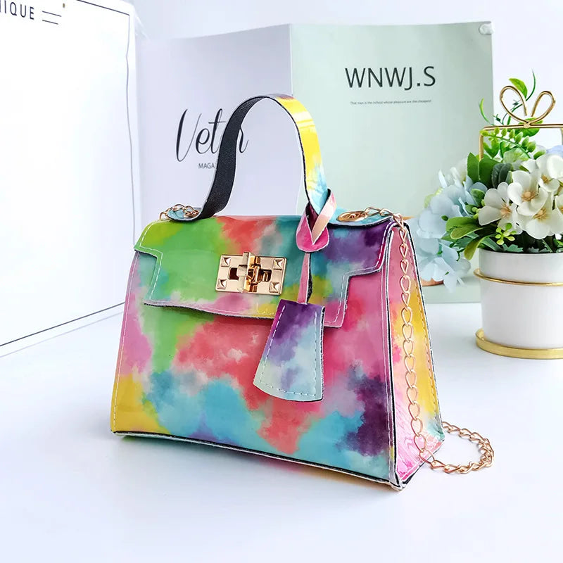 Colorful Cloud Handbag Small Square Bag Women Shoulder Bags All-match Hot