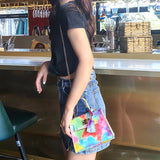 Colorful Cloud Handbag Small Square Bag Women Shoulder Bags All-match Hot