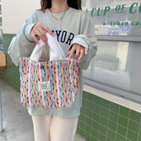 Colorful Women Shoulder Bag Soft Plush Handle Female Tote Shopping Bags