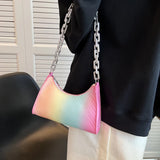 Colorful Women's Shoulder Bag Chain Party Underarm Bag for Female Small Purse