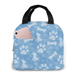 Colorful Dogs Paws Cooler Lunch Box Insulated Lunch Bag Thermal Food Picnic Bags