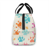 Colorful Dogs Paws Cooler Lunch Box Insulated Lunch Bag Thermal Food Picnic Bags
