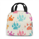 Colorful Dogs Paws Cooler Lunch Box Insulated Lunch Bag Thermal Food Picnic Bags
