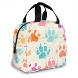 Colorful Dogs Paws Cooler Lunch Box Insulated Lunch Bag Thermal Food Picnic Bags