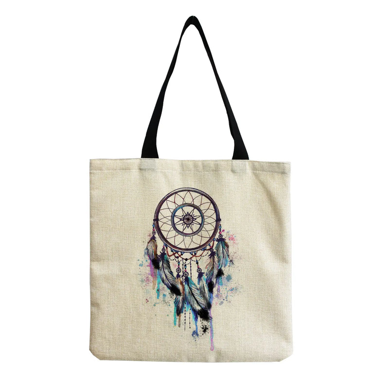 Colorful Dream Catcher Print Tote Bag Ladies Shoulder Bags