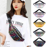 Colorful Fanny Pack Printed Waist Bag Women Girls Bum Bag Travel Belt Bag
