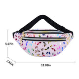 Colorful Fanny Pack Printed Waist Bag Women Girls Bum Bag Travel Belt Bag