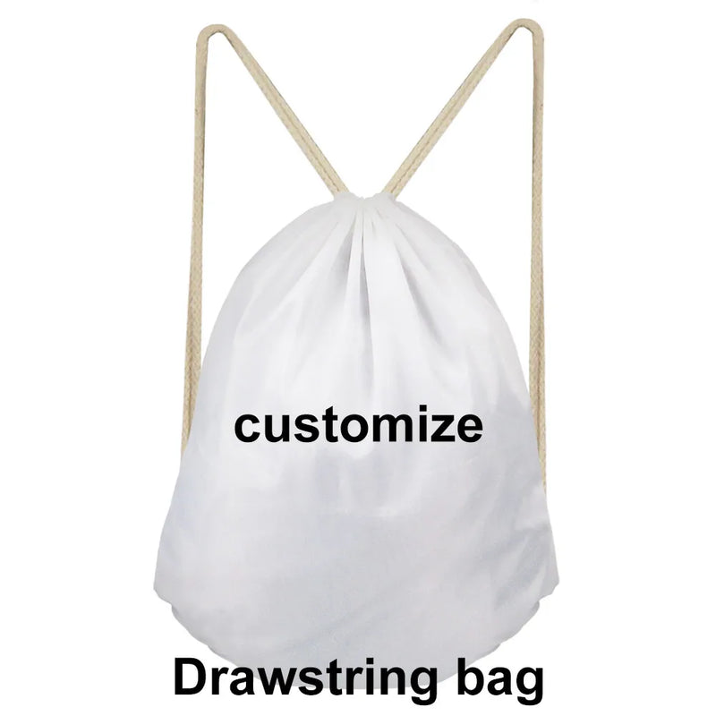 Flower Print Drawstring Backpack Casual Daypack Mochila