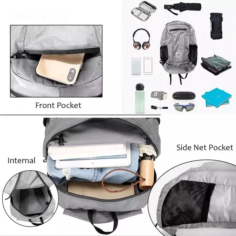 Colorful Folding Backpack Men Women Waterproof Outdoor Travel Bag