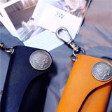 Colorful Leather Car Key Holder Housekeeper Zipper Key Case Bag Pouch Purse