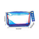 Colorful Laser Cosmetic Bag TPU Waterproof Makeup Pouch Zipper Travel Toiletry