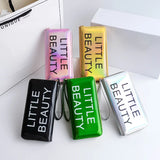 Colorful Laser Letters Wallets for Women PU Standard Wallet