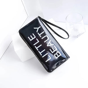 Colorful Laser Letters Wallets for Women PU Standard Wallet