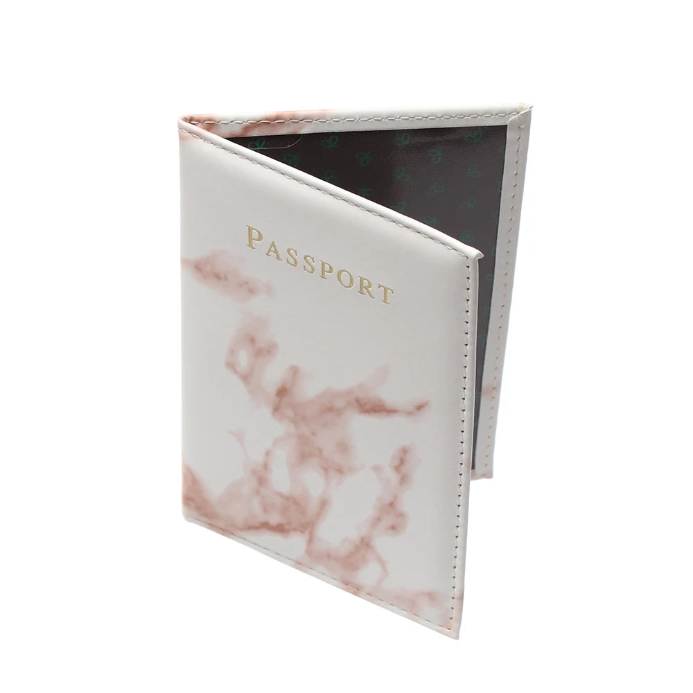 Colorful Marble Passport Cover Waterproof Case Holder Travel Cover