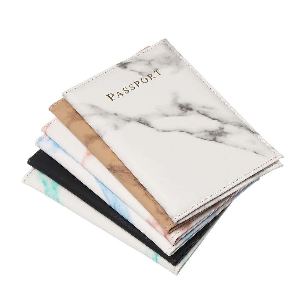 Colorful Marble Passport Cover Waterproof Case Holder Travel Cover
