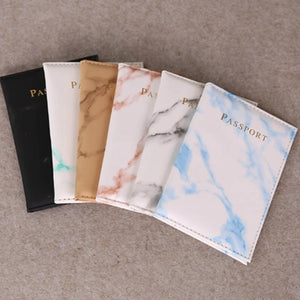 Colorful Marble Style Passport Cover Waterproof Passport Holder Travel Cover
