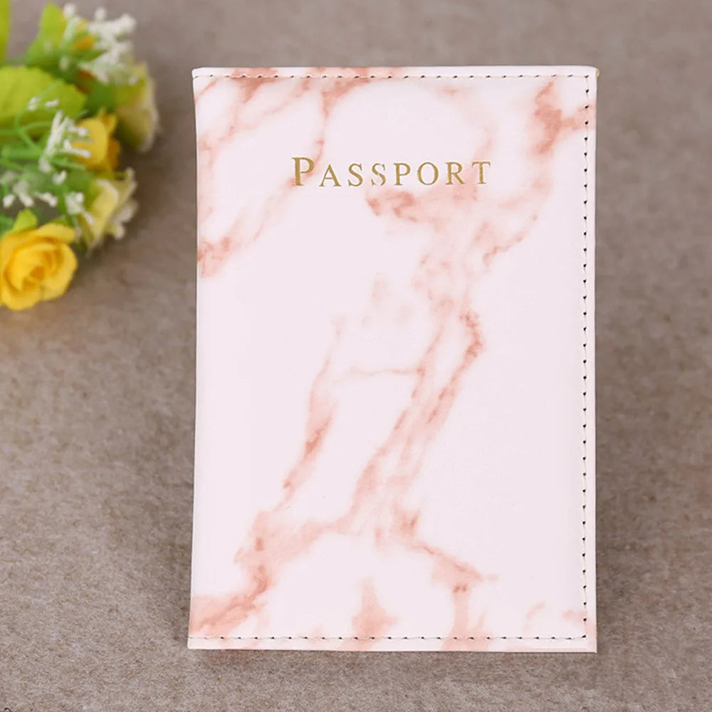 Colorful Marble Style Passport Cover Waterproof Passport Holder Travel Cover