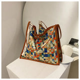 Colorful Printed Canvas Handbags Women Shoulder Bags Female Soft Environmental R