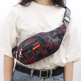 Printed Waist Bag Pillow-shaped Women's Pockets Hip Belt Bag
