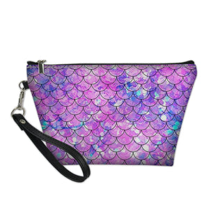 Colorful Scales Print Makeup Bag Toiletries Organizer