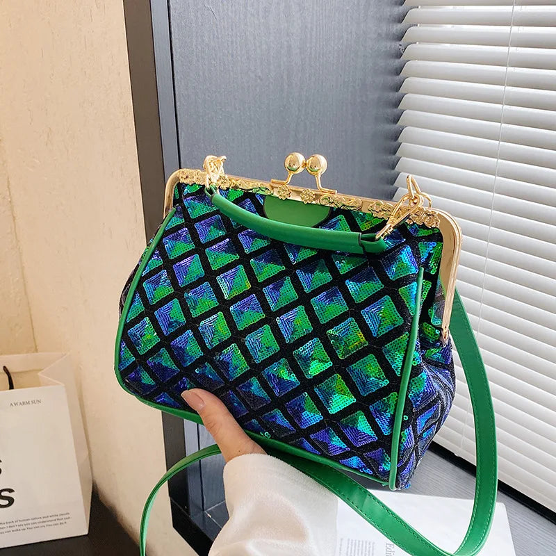Colorful Sequins Party Clutch Crossbody Bag Totes Shoulder Bag