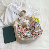 Colorful Shoulder Bags Women Large Capacity Canvas Tote Bag All-match