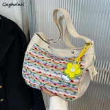 Colorful Shoulder Bags Women Large Capacity Canvas Tote Bag All-match