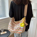 Colorful Shoulder Bags Women Large Capacity Canvas Tote Bag All-match