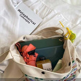 Colorful Shoulder Bags Women Large Capacity Canvas Tote Bag All-match