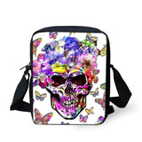 Colorful Skeleton Style Pattern Teenager Kids Messenger Bag