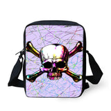 Colorful Skeleton Style Pattern Teenager Kids Messenger Bag