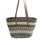 Colorful Striped Straw Tote Bag Women's Fashionable Purse