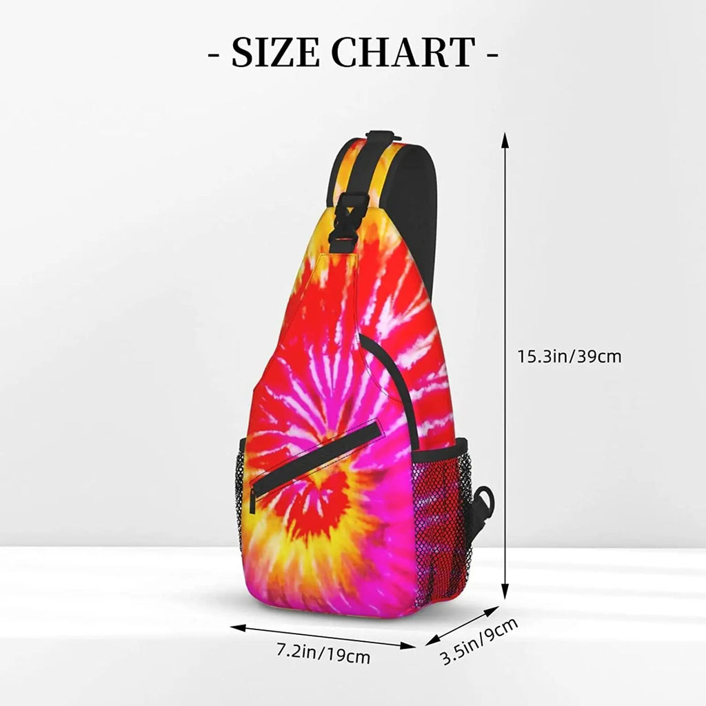 Tie Dye Pattern Sling Bag for Travel Hiking