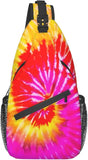 Tie Dye Pattern Sling Bag for Travel Hiking