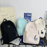Waterproof Nylon Backpack Women Casual School Bag Shoulder Bag