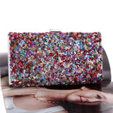 Colorful Women Evening Bag Small Clutch Shoulder Chain Handbags