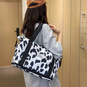 Colorful Women Handbag Nylon Luggage Bags Large Capacity Print Hand Luggage