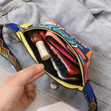 Colorful Women Waist Bag Fanny Pack Belt Bags Graffiti Chest Handbag Hip Purse