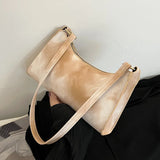 Colorful Women's Shoulder Bag Casual Pu Leather Underarm Bags